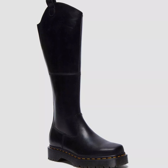Dr. Martens AMAAYAH KNEE HIGH LEATHER BOOTS - Picture 2 of 10